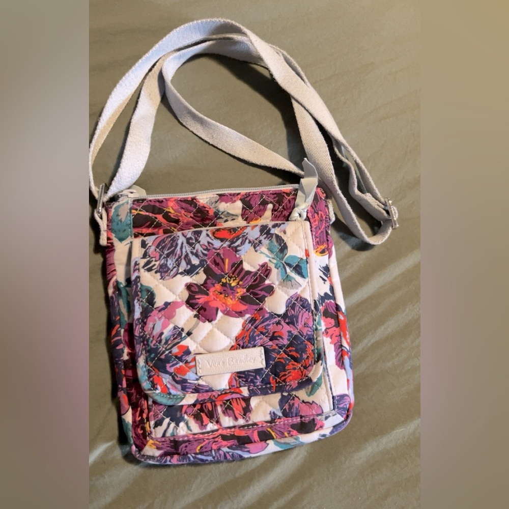 Vera Bradley neon blooms crossbody bag purse